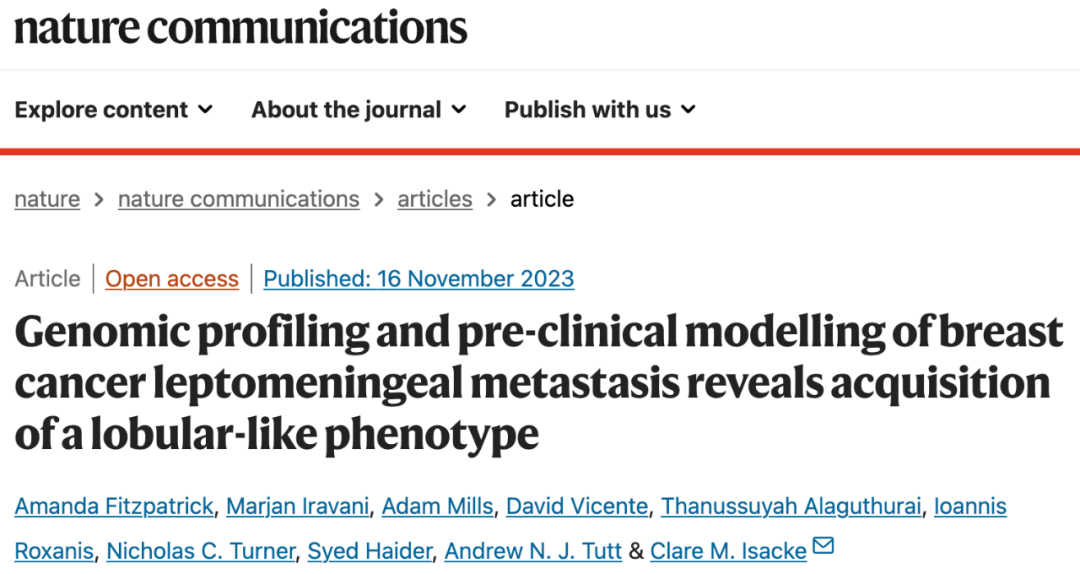 Nature子刊：患者來源的類器官，為乳腺癌腦轉移帶來新見解